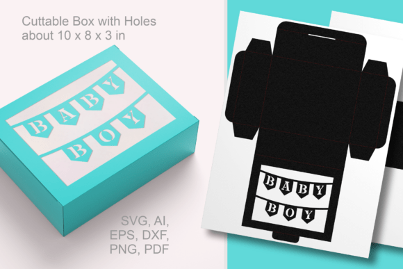 Baby Boy Banner 3D SVG for Life Events