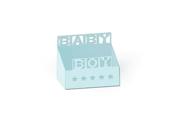 Baby Boy Cutout Blocks Tray Favour Box