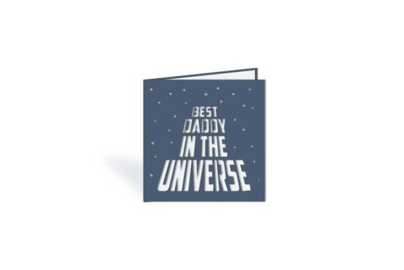 Best Daddy in the Universe Cut Out Card