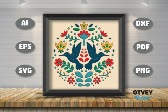 Bird Folk Art: 3D SVG Shadow Boxes Review