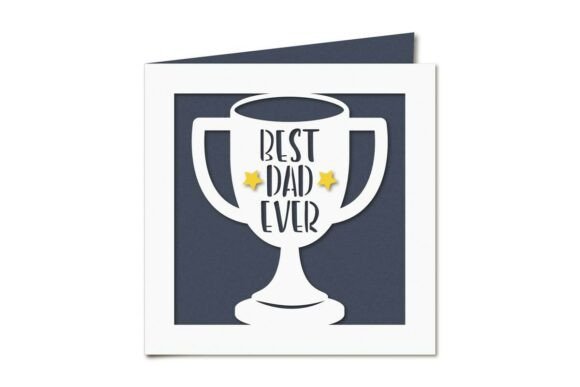Dad Trophy 3D SVG for Father S Day Cards