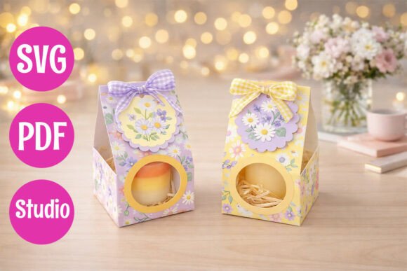 Elegant Packaging Box for Candles 3D SVG