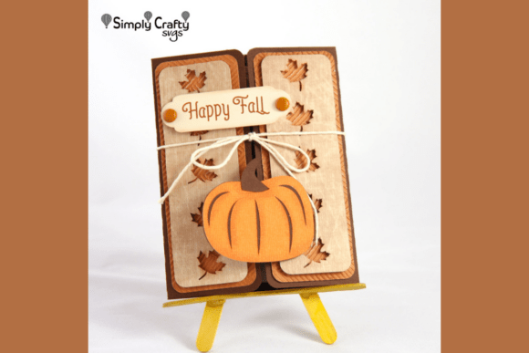 Fall Pumpkin Gatefold Card SVG