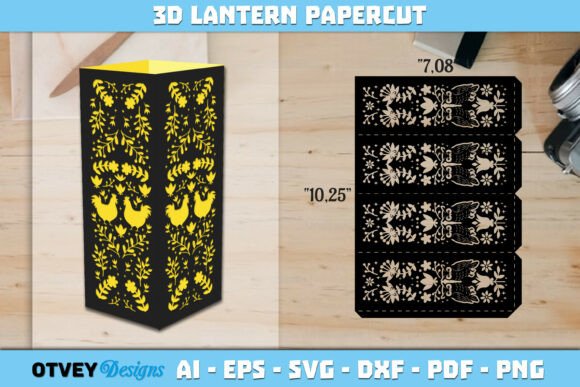 Folk Art Lantern Paper Cut Files: A Designer's Review