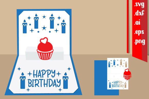 Happy Birthday Pop-Up Card: A 3D SVG for Birthdays