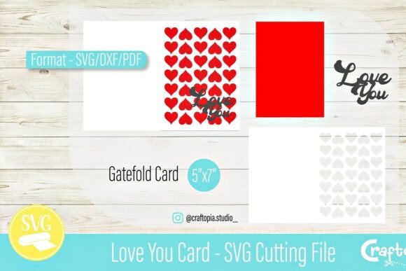 Love You Card SVG: A 3D SVG for Valentine S Day