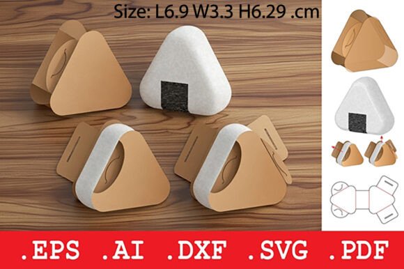 Onigiri Triangular Folding Box: 3D SVG Objects Review