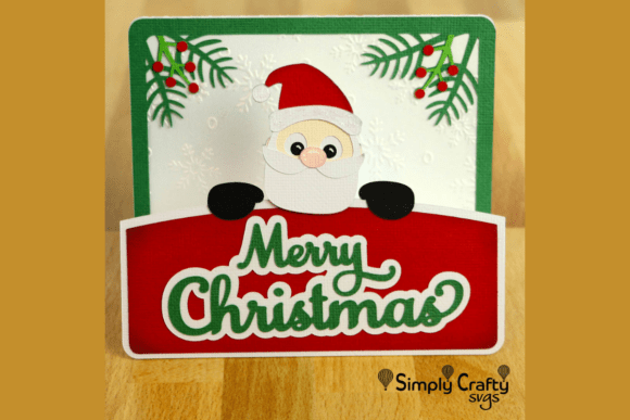 Peeking Santa Card SVG: A 3D Christmas Asset Review