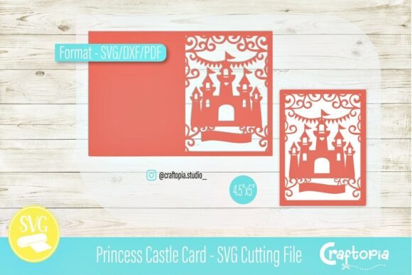 Princess Castle Card – 3D SVG for Birthdays