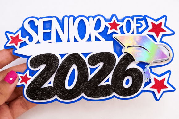 Senior of 2026 Cake Topper: A 3D SVG for Birthdays