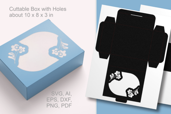 Spring 3D SVG Floral Pill Frame for Boxes