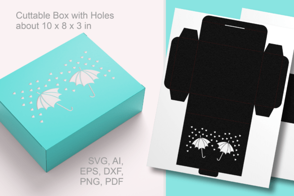 Umbrellas Baby Shower 3D SVG: Objects for Branding