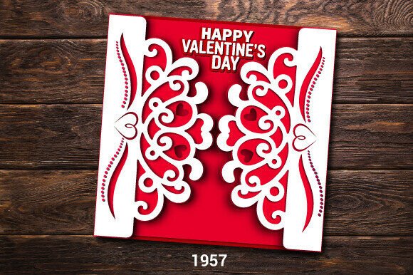 Valentine's Gatefold Gift Card 3D SVG for Valentine S Day